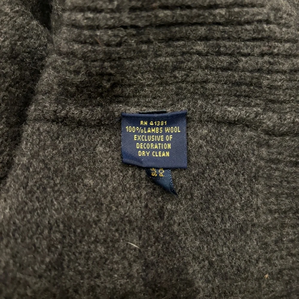 Polo Ralph Lauren Size S Charcoal Wool Sweater